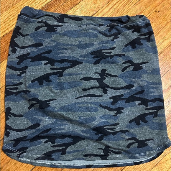 SUNDRY Evereve 1 Small Green Camo French Terry Skirt Bungee Drawstring 135.00 - Picture 10 of 11